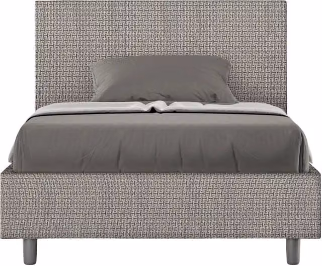 Letto 1 Piazza e Mezzo Adele di GIORDANOSHOP in Tessuto Grigio L/P/H: 120 x 200 cm
