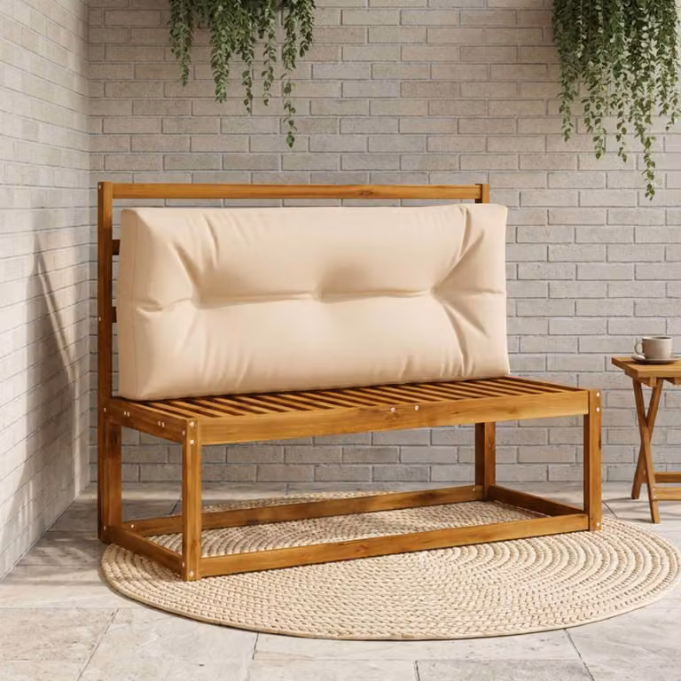 Cuscino per schienale di pallet vidaXL VIANEN in poliestere color sabbia con rivestimento rimovibile e resistente ai raggi UV