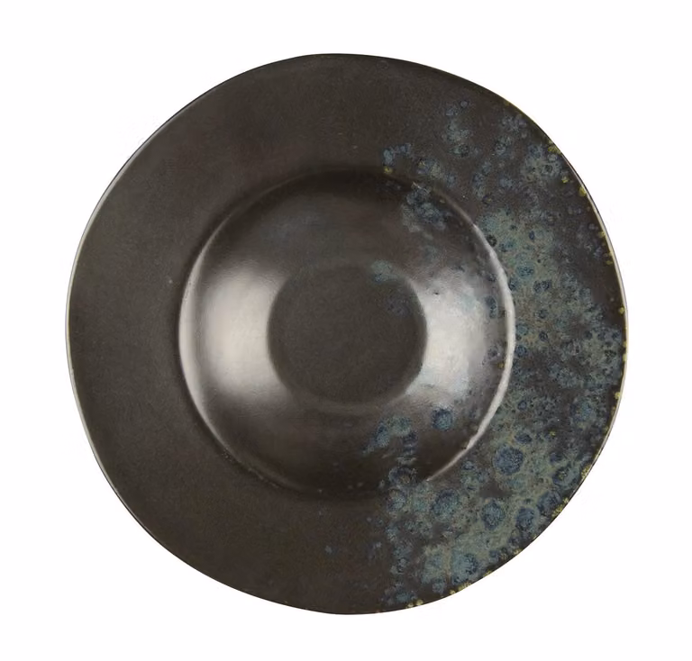 Pasta Bowl color nero con puntini blu Le Coq Phobos, diam. 28,5cm, 6 pezzi