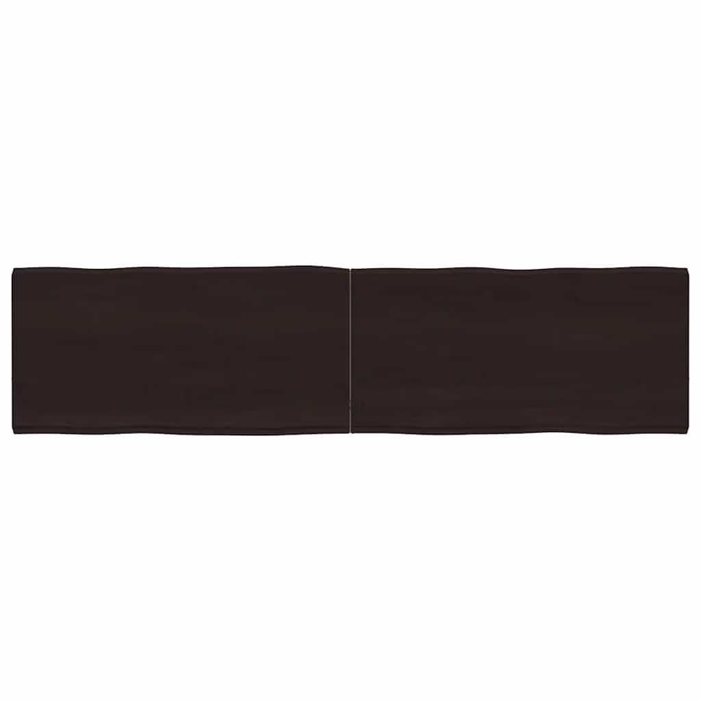 Piano Tavolo in Rovere con Bordo Naturale vidaXL, Marrone, L: 160 cm, P: 40 cm, H: 2,56 cm