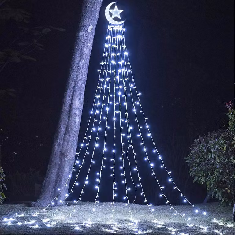 3.47m LED luci fiabesche bianche 8 modalità di luce 31V luci di Natale per albero di Natale albero di Natale finestra giardino decorazione