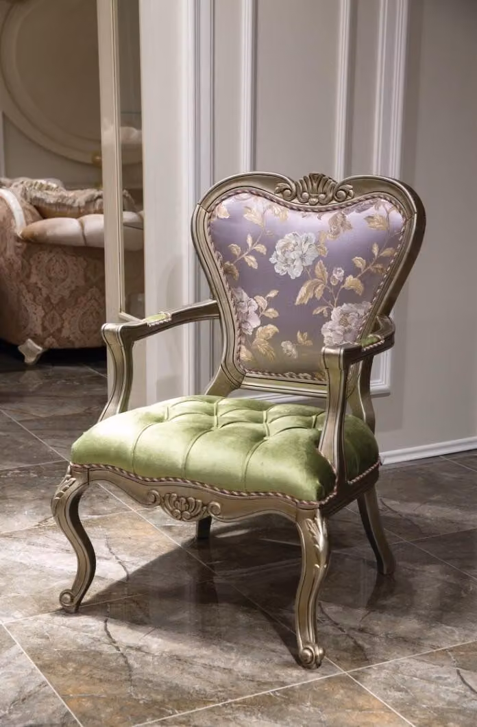 Sessel 1 Sitzer Grün Wohnzimmer Elegantes Design Möbel Luxus Chesterfield