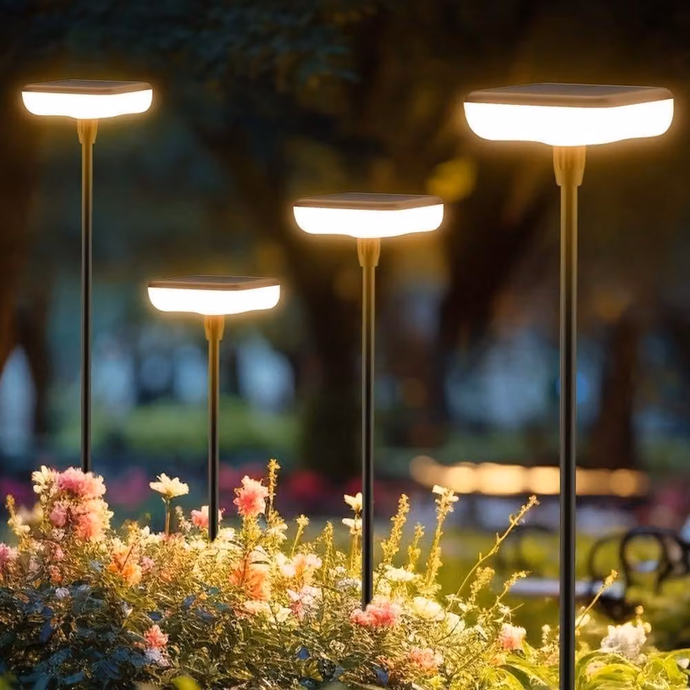Lampada solare da giardino - Luce bianca calda - Set da 6 - IP65 - 34 lumen