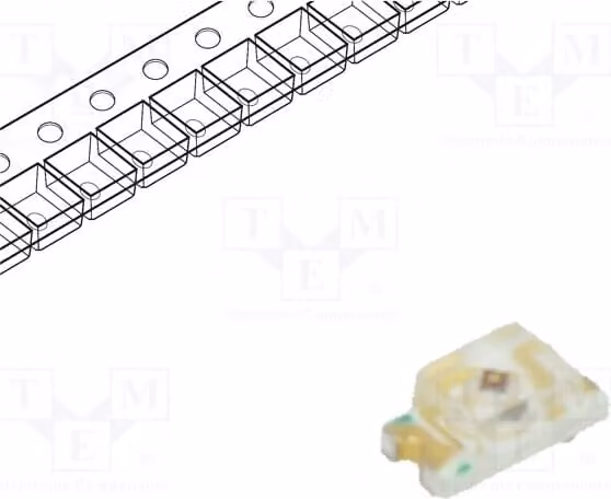 10 LED, tecnologia SMD, 120÷330 mcd, dimensioni 1,6x0,8x0,7 mm, colore arancione, angolo di emissione 140°, formato 0603, tensione di funzionamento 1,8÷2,4V, modello RF-OUB190TS-CF