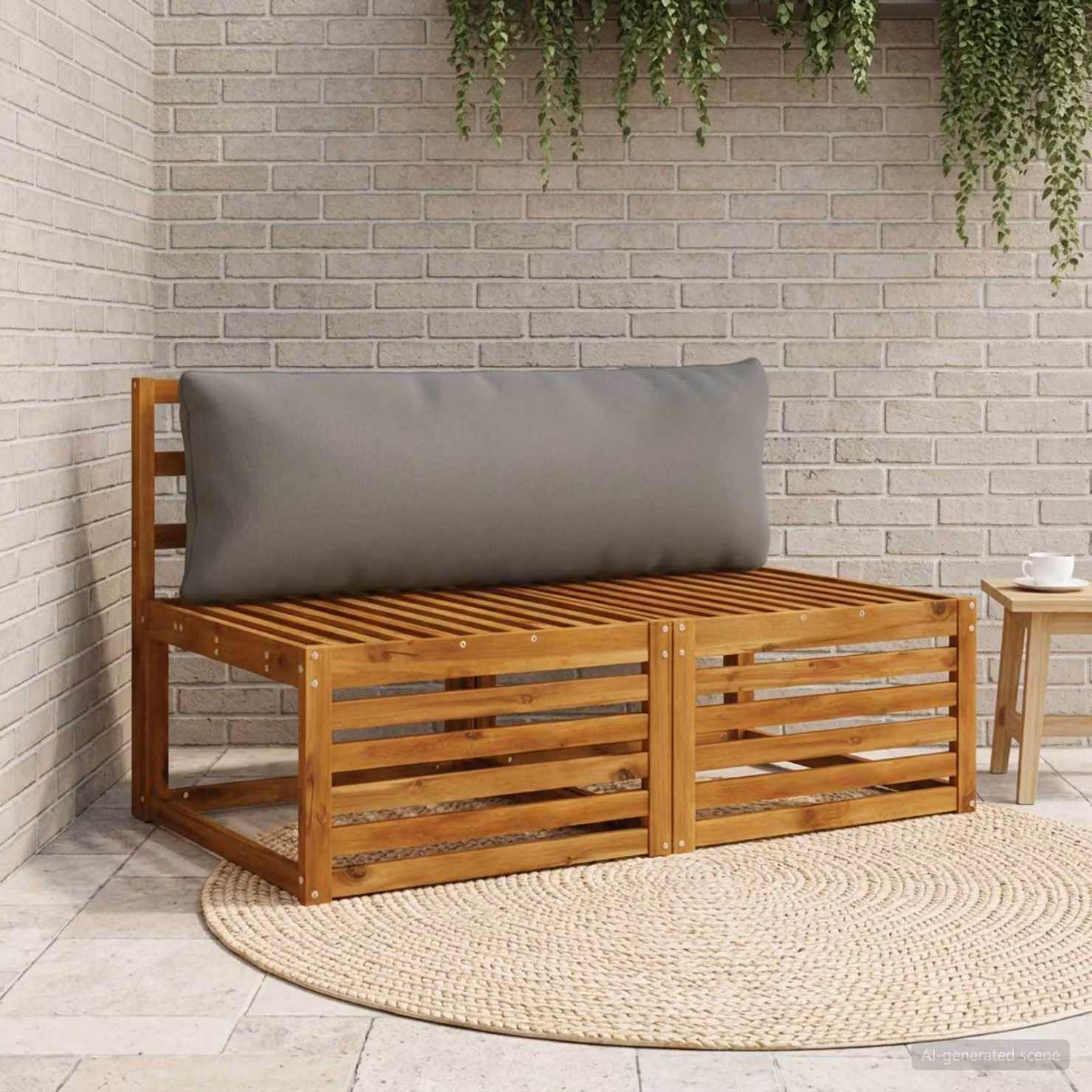 Cuscino per schiena vidaXL PUTTEN in poliestere grigio con rivestimento rimovibile e lavabile in lavatrice