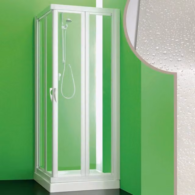 Box doccia 80x80 CM in Acrilico mod.Giove con apertura a libro