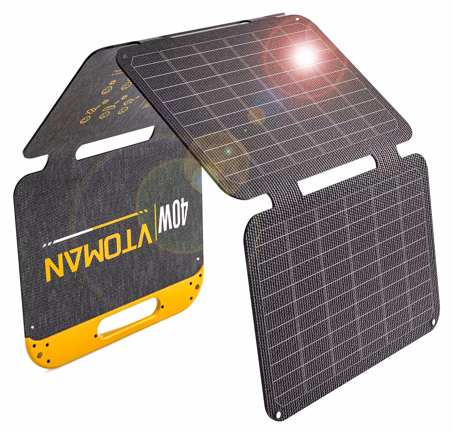 Pannello solare pieghevole - Potenza: 40 W - Materiale: ETFE - Compatto e leggero
