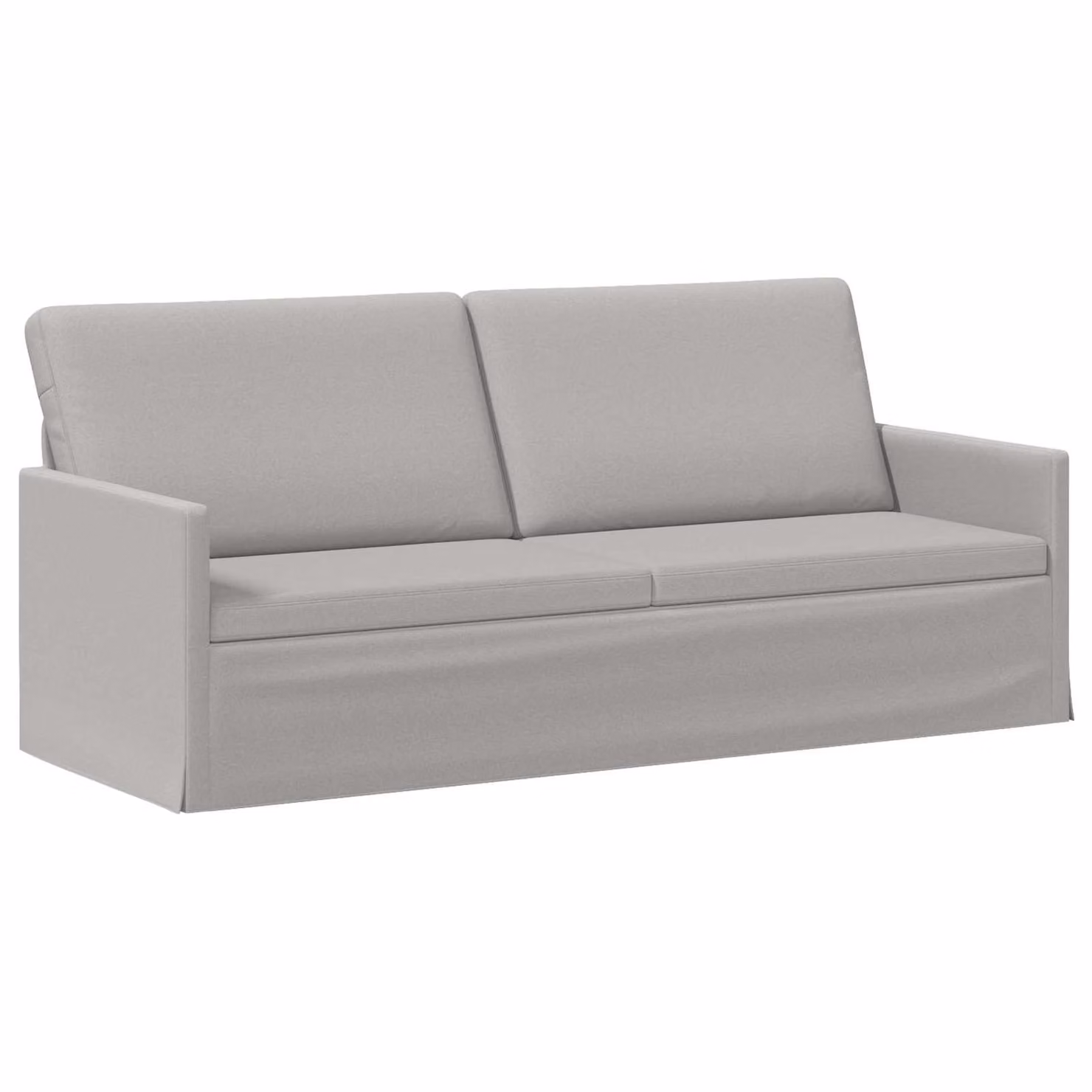 vidaXL Divano a 3 posti moderno in tessuto Grigio con struttura in metallo L: 190 cm, P: 81 cm, H: 82 cm