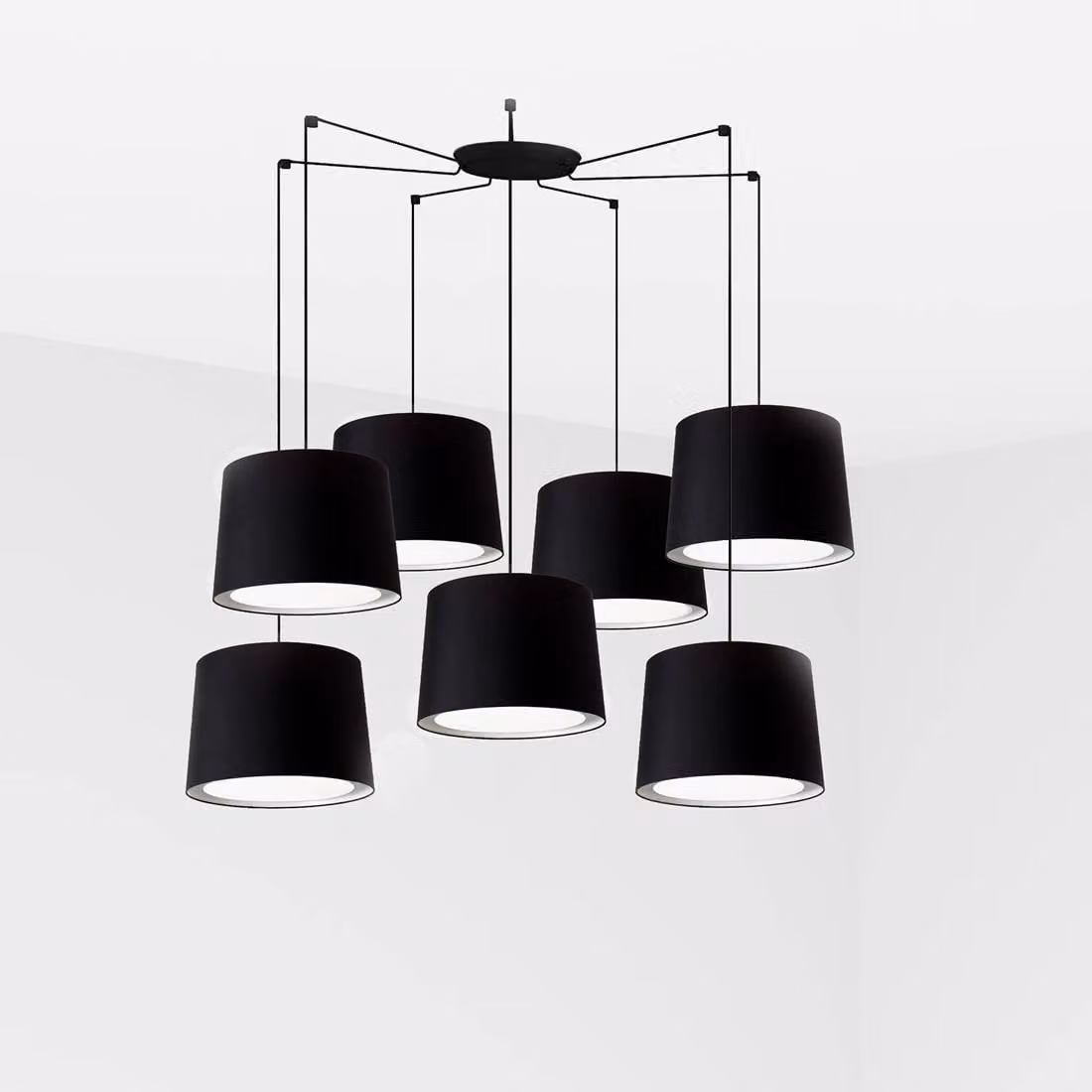 Faro Conga Nero Lampada a sospensione Ø500*350*Ø450 Nero Lampade