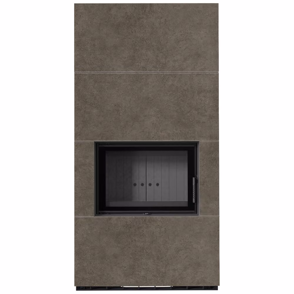 Kit camino KRATKI FLOKI BOX 8 kW Ø 160 Sinterizzazione al quarzo FOKOS PIOKRATKI MBO rivestimento nero