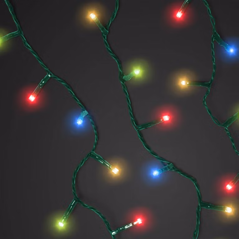 DICTROLUX Catena Luminosa Compact con 1000 LED Multicolor, Lunghezza: 20 m