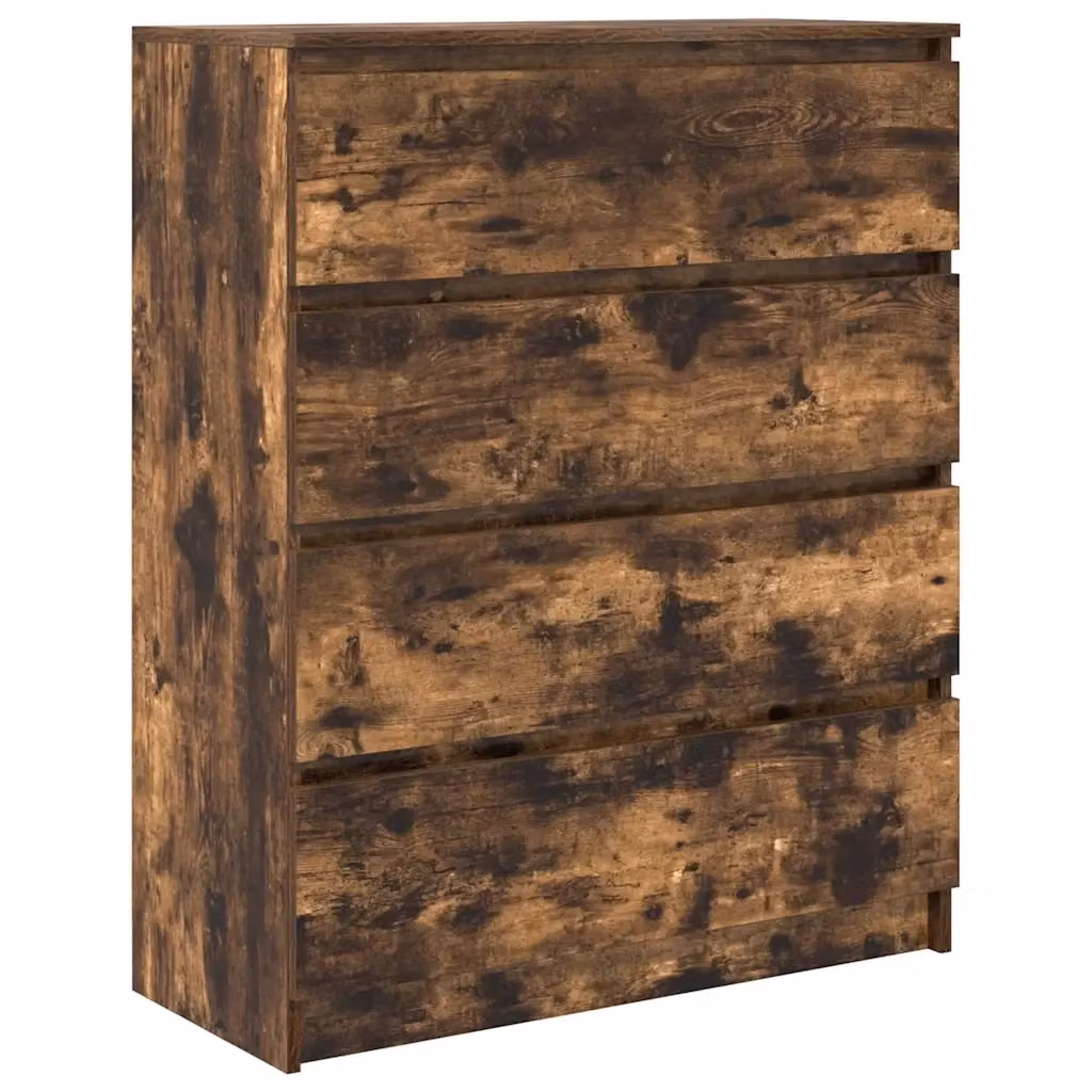 Credenza vidaXL in Legno Rovere Fumo Marrone con Design Minimalista, L 80 cm x P 35 cm x H 99 cm – 2