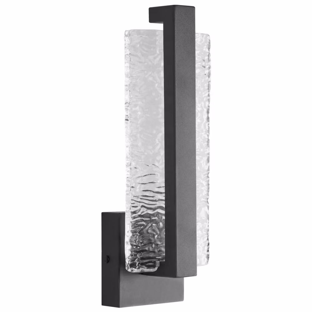 Set di 2 lampade da parete LED BELIANI in metallo e vetro per esterni, stile classico, colore nero, ideale per giardino e terrazza – 2