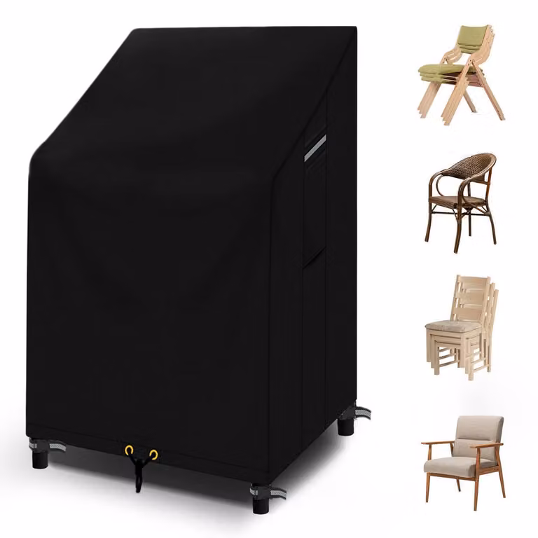 Copertura impermeabile per sedia da giardino, dimensioni 65x65x120/80 cm, con protezione UV, realizzata in tessuto Oxford 600D