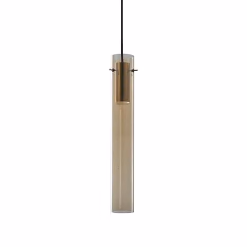Ideal Lux Sospensione moderna 1 luce LED integrato ambra vetro/metallo