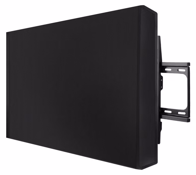 Copertura per TV da esterno, resistente alle intemperie, universale, per schermi da 55-58 pollici, colore nero, dimensioni 137x89x14 cm