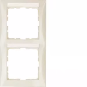 Berker 10128912 Cornice con campo di scrittura, bianco lucido, Berker S.1