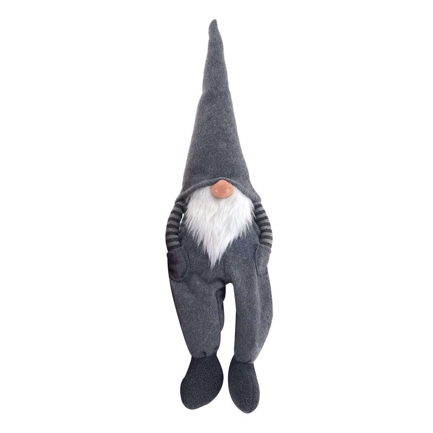 Gnomo natalizio seduto KASANOVA, grigio e sabbia, Altezza: 55 cm – 2