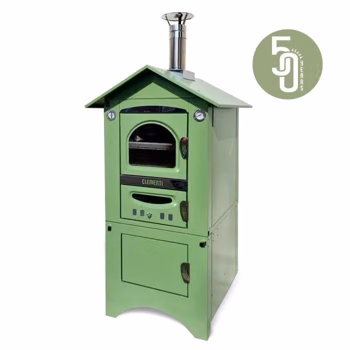 Forno a legna Clementi Smart per esterni, 45 x 80 cm - edizione speciale - verde pastello