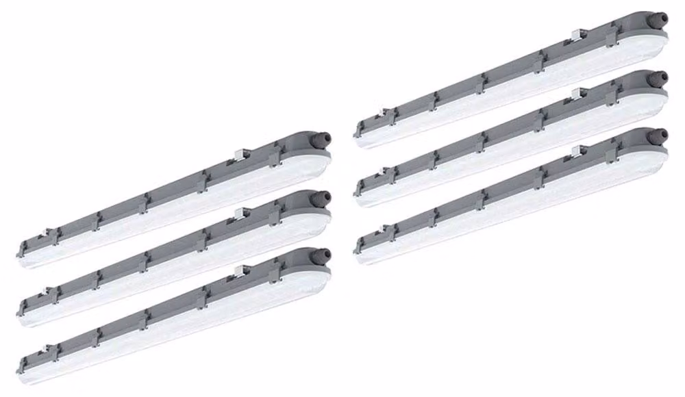 Set di 6 lampade LED da vasca, 4320 lumen, bianco freddo