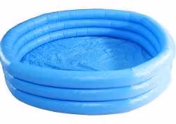 Piscina gonfiabile rotonda Crystal Intex per bambini, Blu, L: 147 cm, H: 33 cm