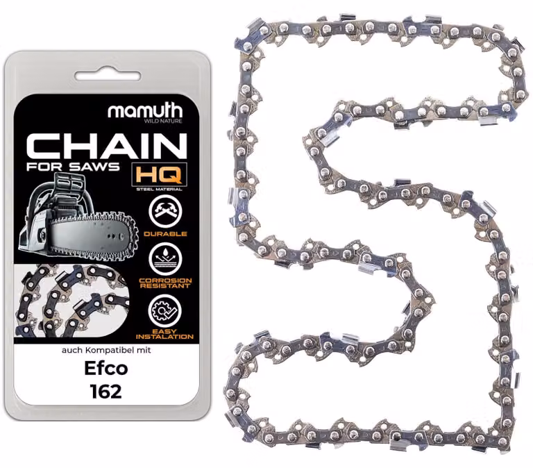 Catena per motosega, lunghezza 40 cm, passo 1,5 mm, larghezza maglia 0,325", 66 maglie, compatibile con motosega Efco 162