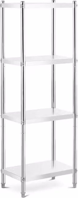 Scaffalatura in acciaio inox 60 x 40 x 180 cm 200 kg professionale 14_0005188