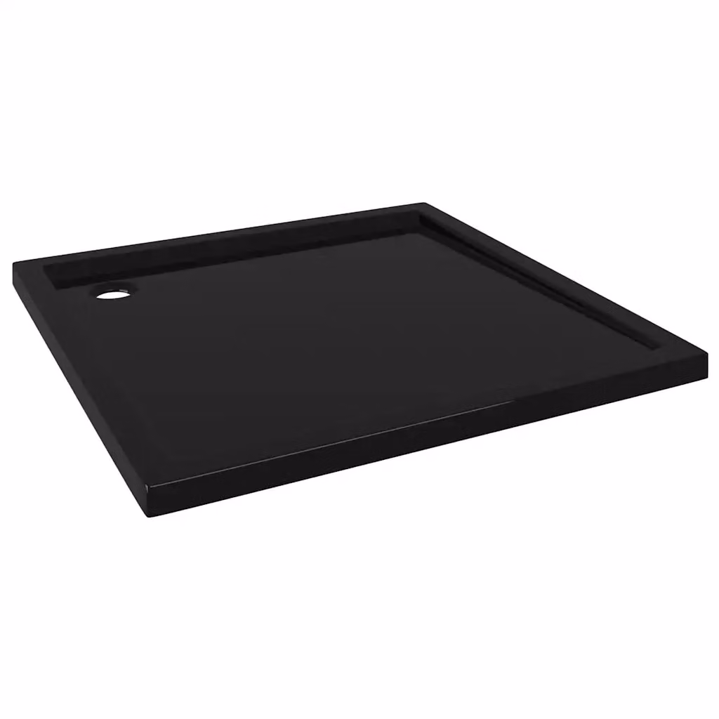Piatto doccia quadrato vidaXL in ABS nero 90 x 90 cm – 2