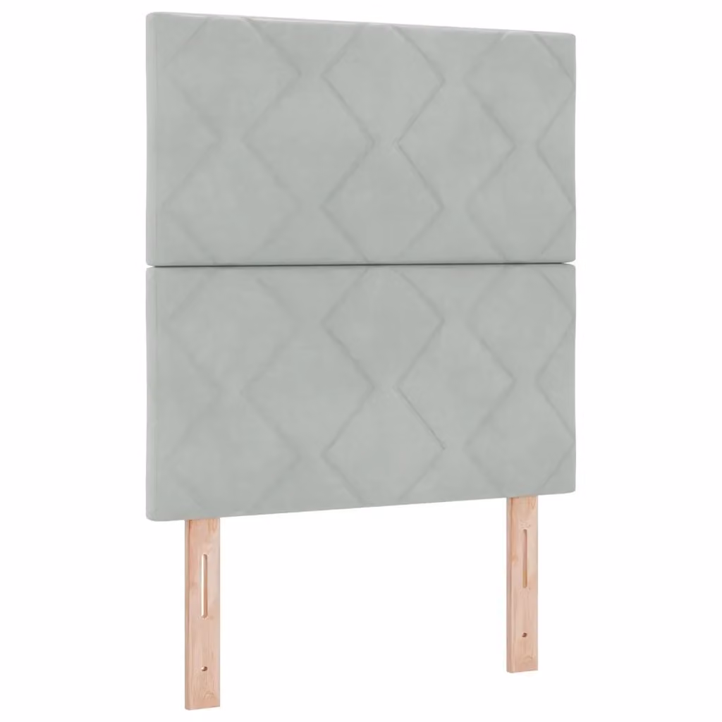 Letto moderno vidaXL in velluto grigio con illuminazione LED sottostante L 200 cm x L 80 cm – 2