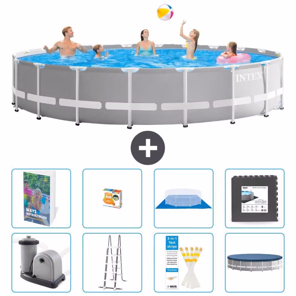 Struttura per piscina a forma di prisma - 610x132 cm - composta da 7 elementi - modello S525