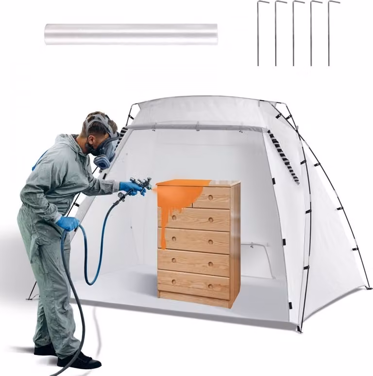 Cabina di verniciatura 228x158x158cm - Tenda di protezione per verniciatura a spruzzo - Tenda per verniciatura a spruzzo
