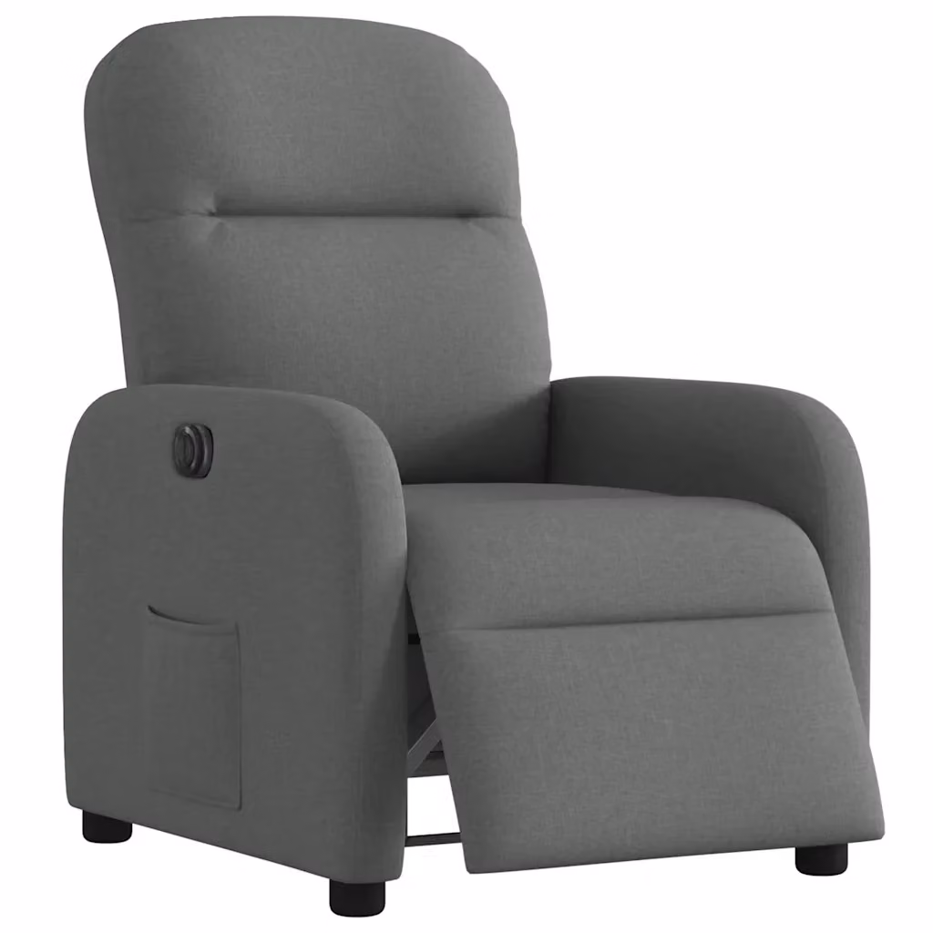 Poltrona Reclinabile Elettrica vidaXL in Tessuto Grigio con Braccioli e Funzione Auto-return – 2