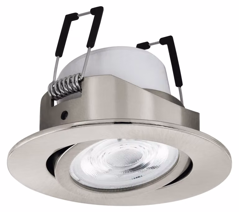 Eglo Connect luce da incasso Saliceto-Z nichel opaco Ø 8,8 cm dimmerabile RGB