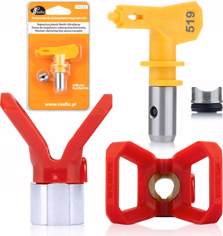 Rosfix Set Ultra Spray 519 – Set Ugelli di Spruzzatura con Protezione Doccia, Filettatura 7/8", Larghezza Spruzzo 25 cm