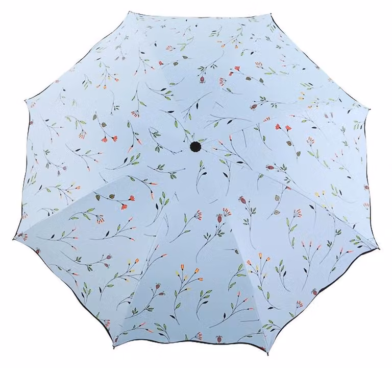 Parasole pieghevole da 96 cm - Protezione UV - Telo superiore e inferiore - 8 stecche - Leggero, 330 g - Include custodia - Ombrello