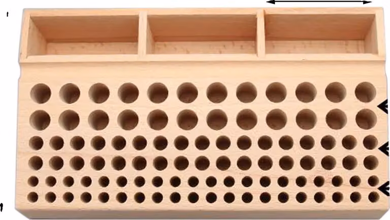 Portautensili, 98 fori, design compatto, colore legno