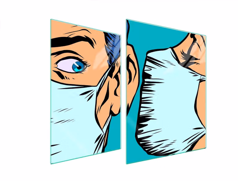 Piastra Protettiva In Vetro Per Maschera 70X52