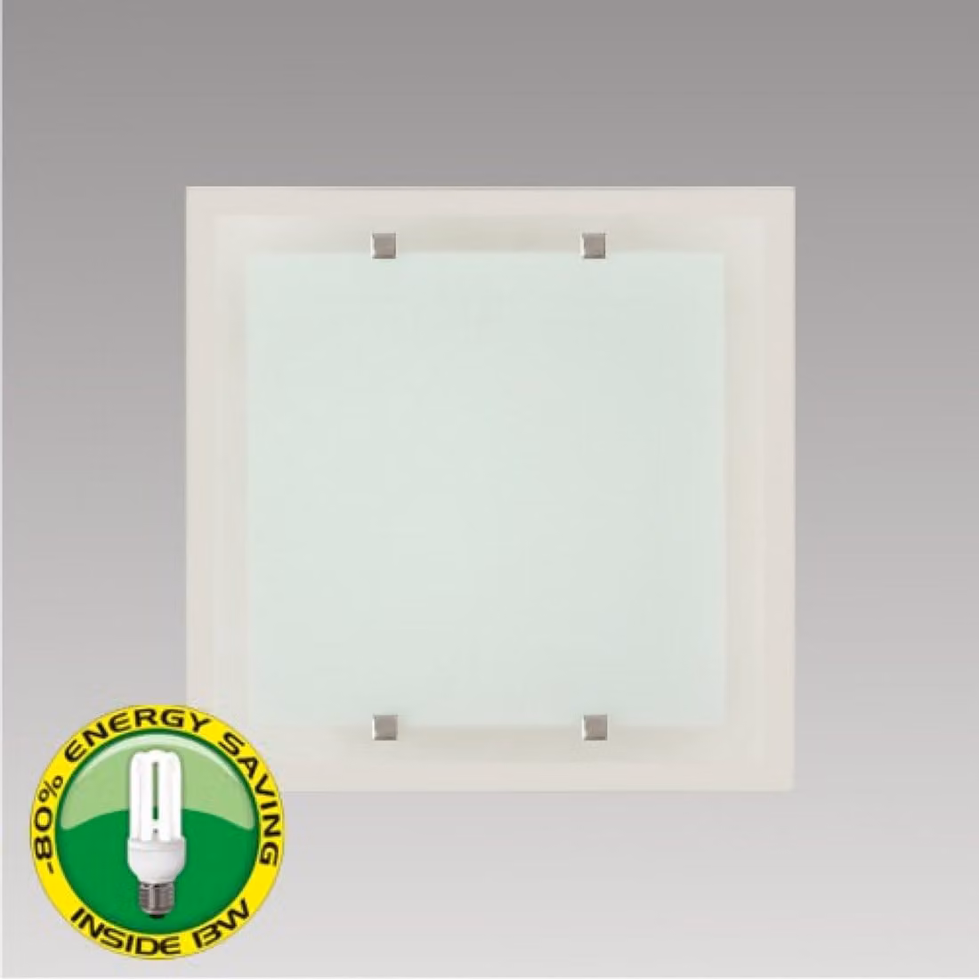 Plafoniera FOCCA 2xE27/13W, vetro L: 310, H: 310, dimmerabile