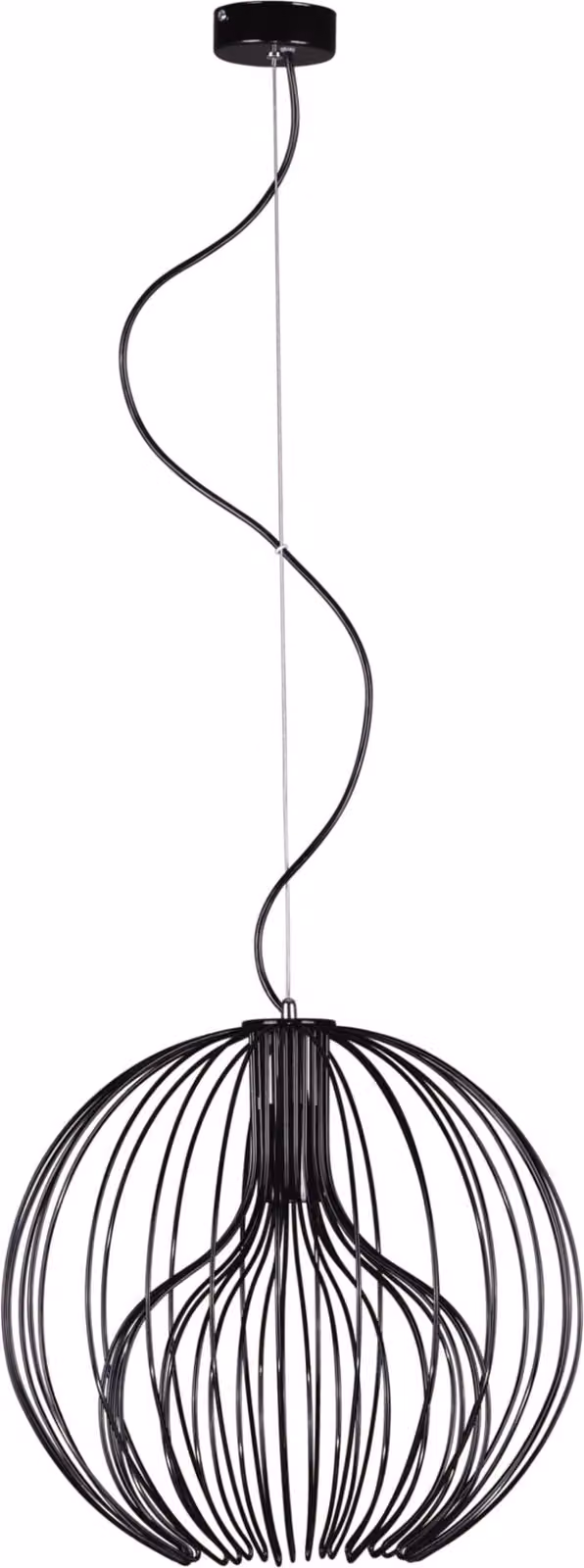 Lampada a sospensione Tori nera 1xE27x60W in metallo, dimensioni: 105x40x40 cm, IP20, Kaja