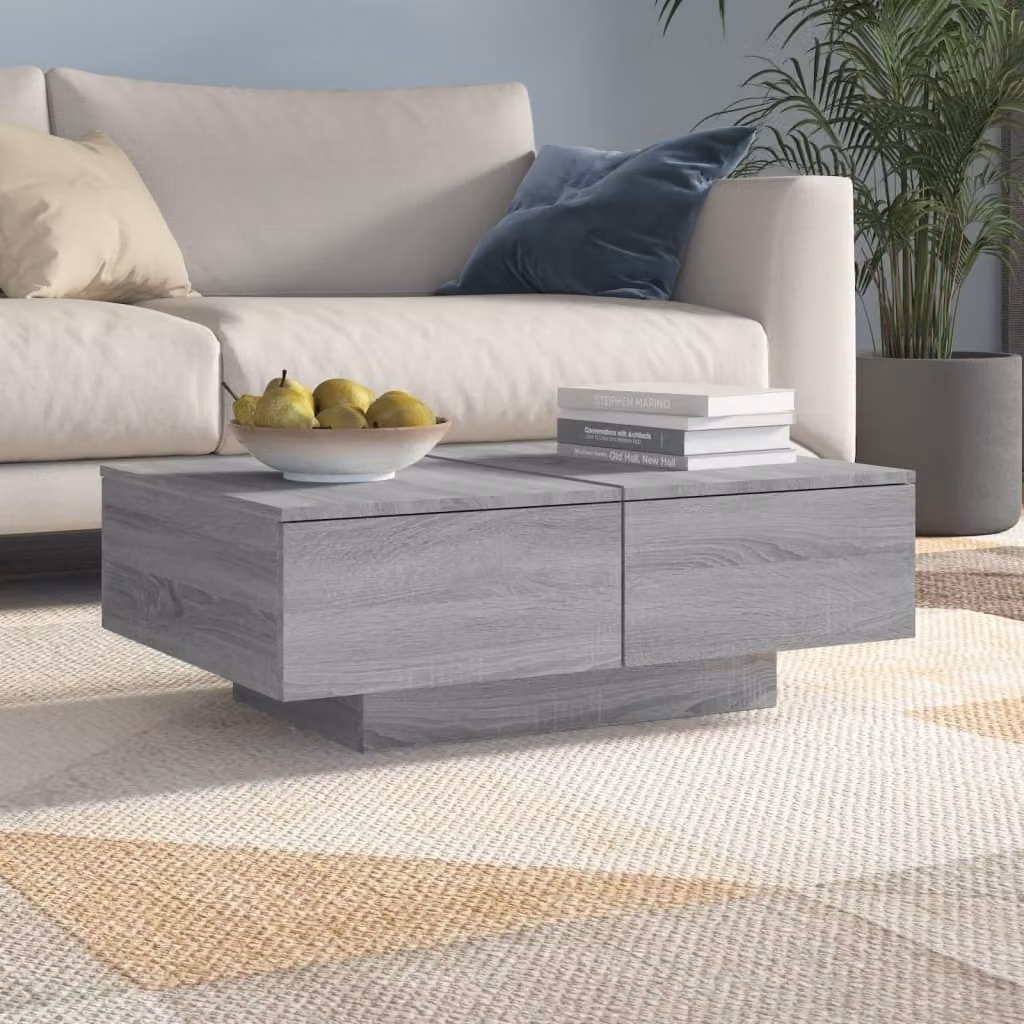 Maison Exclusive - Tavolino grigio Sonoma 90x60x31 cm Materiale ligneo