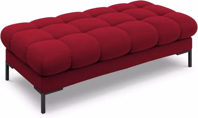 Cosmopolitan Design - Panca "Bali" 2 posti in velluto rosso