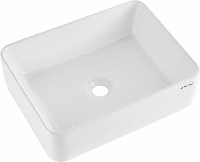 Lavabo moderno in Vetroceramica Lavabo da bagno Bianco 482x373x135mm