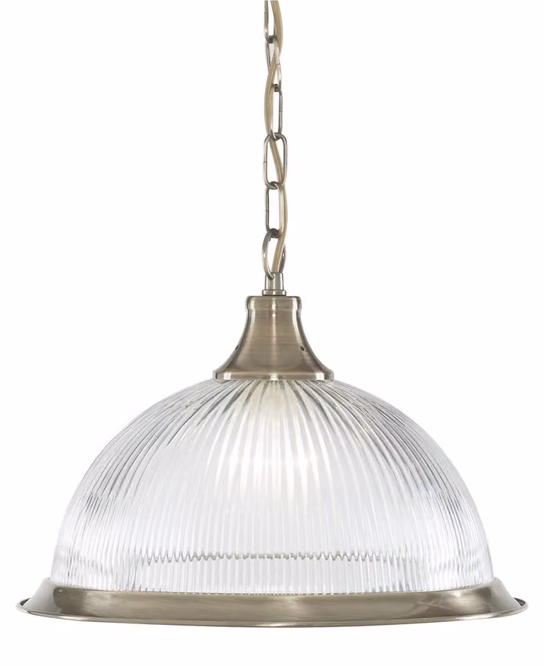 Sospensione Contemporanea Americano Acciaio Ottone Vetro 1 Luce E27