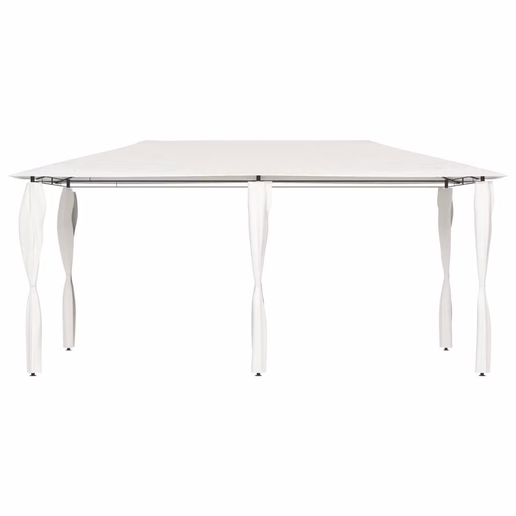 Gazebo con Montanti Rivestiti 2,98x5,3x2,59 m Crema 160 g/m²