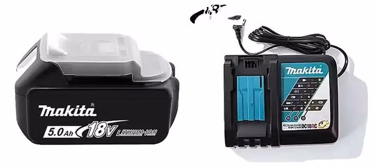 Batteria per utensili senza fili, 18V, agli ioni di litio, capacità 6000mAh, compatibile con Makita 5AhX1 ChargX1