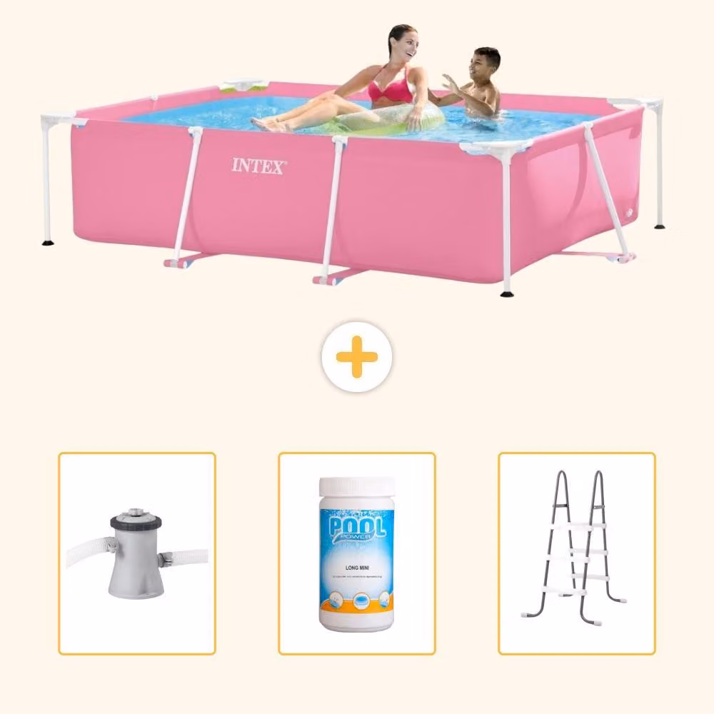 Piscina fuori terra rettangolare - 220x150x60 cm - 4 pezzi - Modello SCB84