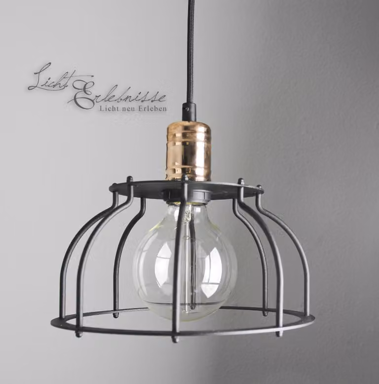 Lampada a sospensione VintageIndustrie "Workshop" in metallo rame nero lampada a sospensione soggiorno tavolo da pranzo