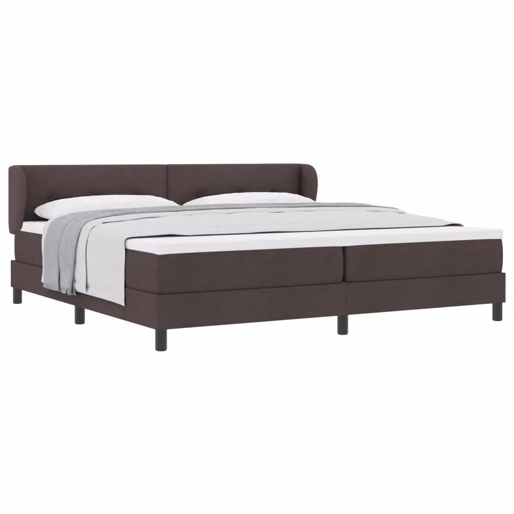 Letto a molle con testiera vidaXL in tessuto marrone L: 200 cm, P: 200 cm, H: 280 cm – 2