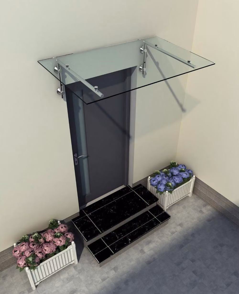 Glaswerk Westfalen - (L) 130x90 cm Tetto in vetro trasparente con supporto