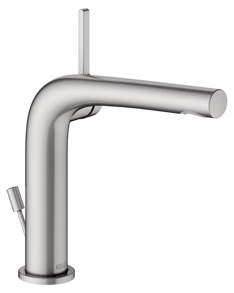 KEUCO EDITION 400 Mitigeur monocommandé pour lavabo 150, avec garniture d'écoulement, saillie 153mm, 51502060000, 51502060000